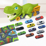 Load image into Gallery viewer, Dinosaur Devouring Truck with 12 Alloy Cars TRex Inertial Car Toy Gift for Kids Truck+12 Cars