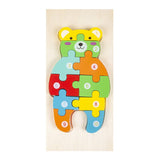 Load image into Gallery viewer, Montessori Wooden Puzzle for Toddlers Brain Teaser Board Early Education Toys Bear