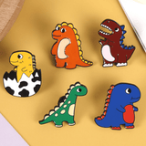 Load image into Gallery viewer, 5 Pcs Dinosaur Pins Brooch T Rex Enamel Pin for Clothes Bags Backpacks Decoration