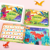 Load image into Gallery viewer, 14 Themes Dinosaur Busy Book for Kids Preschool Educational Montessori Toys