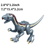 Load image into Gallery viewer, 5&quot; Mini Dinosaur Jurassic Theme DIY Action Figures Building Blocks Toy Playsets Gray Therinosaurus / Therinosaurus
