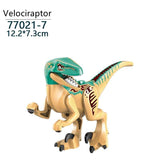 Load image into Gallery viewer, 5‘’ Mini Dinosaur Jurassic Theme DIY Action Figures Building Blocks Toy Playsets Velociraptor / Cyan